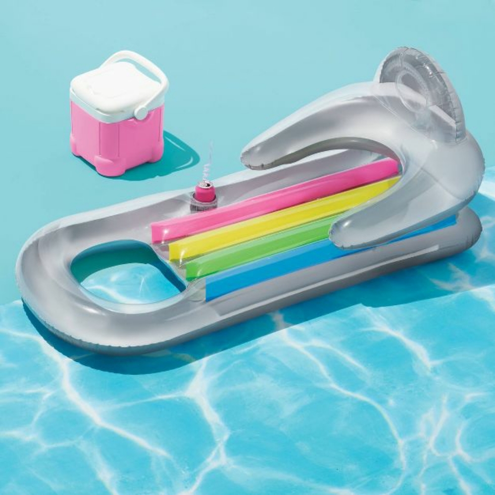 Silver Pool Lounge Floater